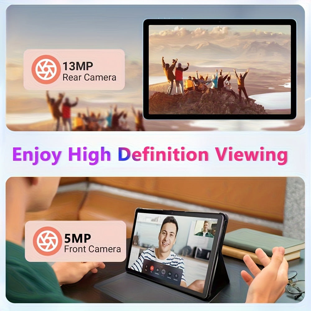 CRELANDER 10.1 Inch Android 15 Tablet 2-in-1 with Wireless Keyboard, Mouse, Case & Stylus | 128GB ROM 12GB RAM 1TB Expandable, Quad Core, Dual Camera, 2.4+5G Wi-Fi, IPS HD Display, GMS Certified