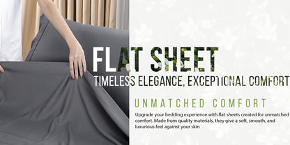 Bamboo-Blend-Style Fitted Sheet in Seven Colors and Twin, Full, Queen or King Checkout Sizes