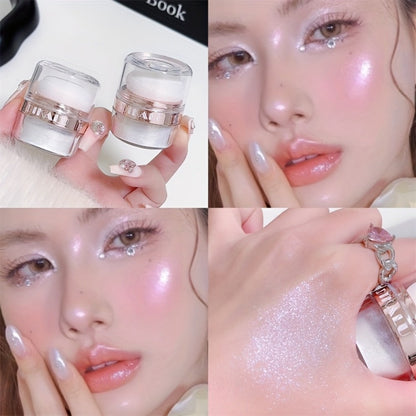 Glitter Highlighter Powder Set 3pcs Shimmer for Face & Body - Radiant Sparkle Fairy Glow Buildable Medium Coverage