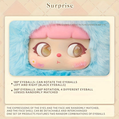 Plush Toy – Kawaii Rabbit with Detachable Face Panel and Assorted Character Styling for Display