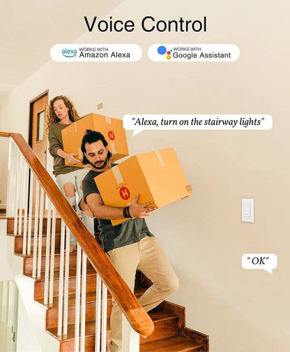 3-Way WiFi Smart Light Switch – Gosund Single-Pole & 3-Way Wall Switch, Works with Alexa & Google Home, Schedule, Timer, Voice & App Control, No Hub, Neutral Wire Required, FCC Certified (1/2/4 Pack)