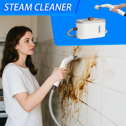 Steam Cleaner, 1200W Handheld High-Temperature Model with Flexible Hose and Interchangeable Cleaning Attachments