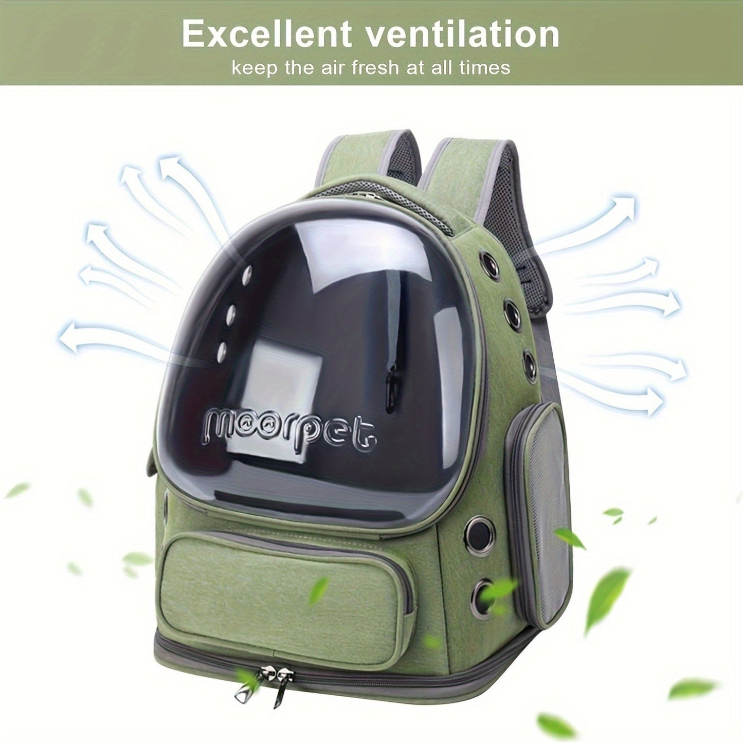 Cat Backpack Carrier with Collar | Breathable Oxford Pet Backpack for Cats & Small Dogs, Large Capacity Travel Bag with Safety Zippers, Durable Straps & Ventilated Mesh for Outdoor Adventures, 5 Colors