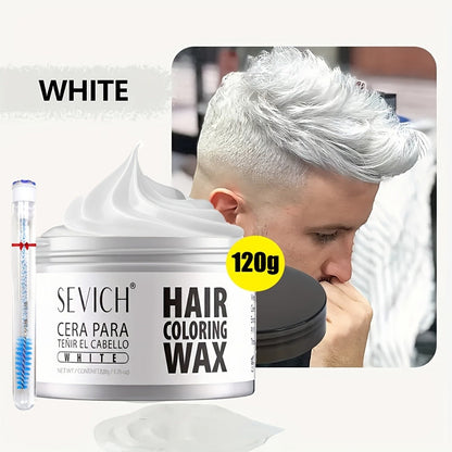 Temporary Hair Color Wax with Strong-Hold Styling Formula in Ten Shades for Parties and Costumes