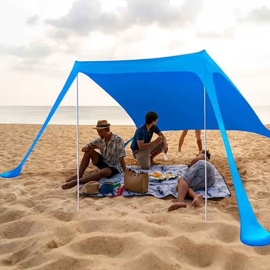 Beach Canopy Pop Up Sun Shelter Large 4-6 Person Portable Outdoor