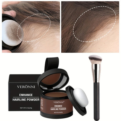 Hairline Shadow Powder Kit with Brush — Waterproof Hairline Concealer & Hair Root Touch Up Powder | Instant Fuller-Looking Hairline | 6 Shades for Women & Men All Hair Types