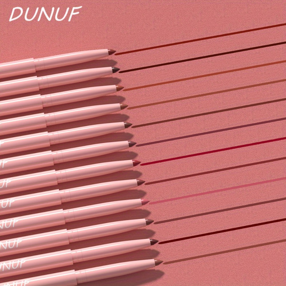 Twelve-Piece Lip Liner and Lip Color Pencil Set with Nude-to-Bold Visible Shades in the 12 Colors Option