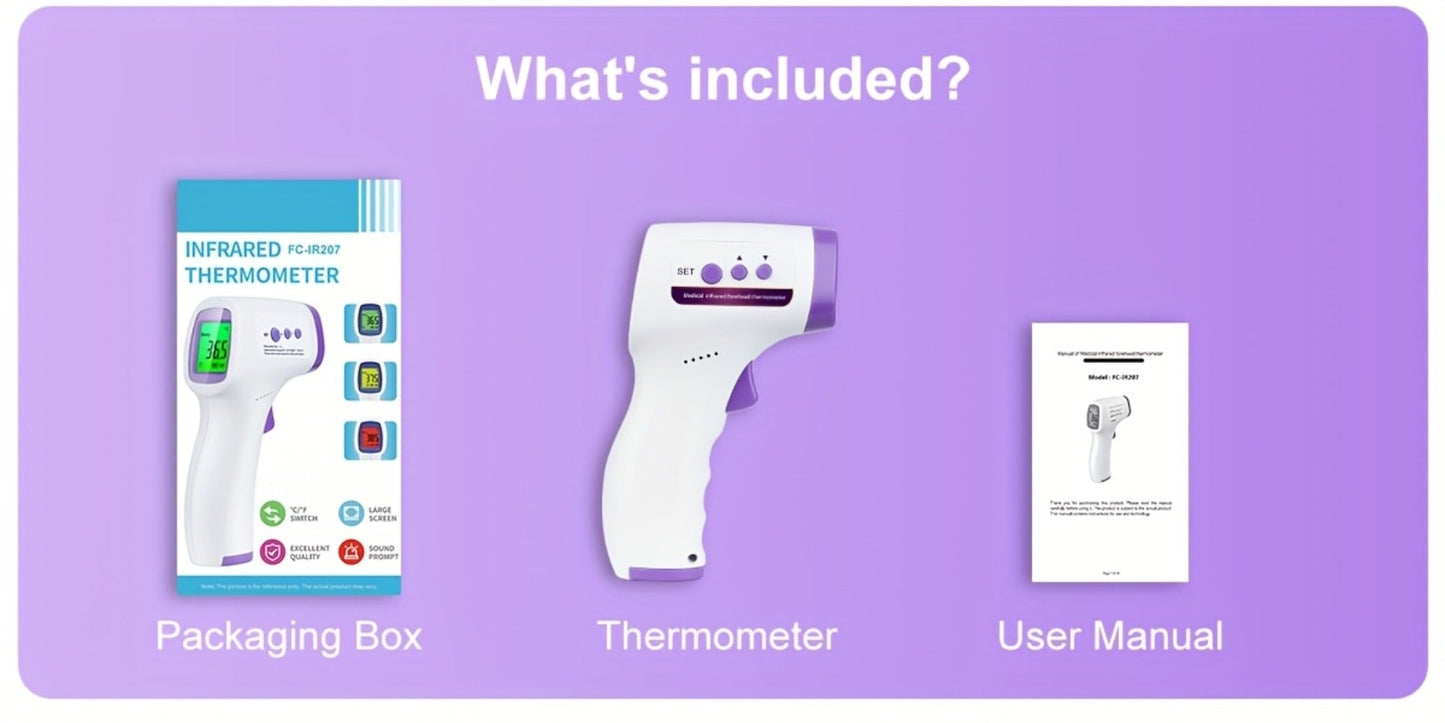 Non-Contact Forehead Thermometer Digital Infrared – 1-Second Instant Reading, Fever Alarm, 3-in-1 Forehead & Object Mode, FSA HSA Eligible, Silent & Memory Mode, 3 Backlights