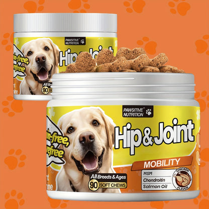 Hip & Joint Supplement for Dogs with Glucosamine & Chondroitin - MSM, Alaskan Salmon Oil Soft Chews for Mobility & Flexibility, Advanced Joint Care for All Breeds, Chicken Flavor, 90 Count