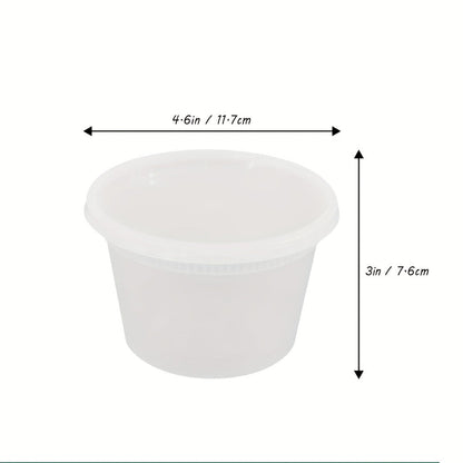 Food Storage Containers 24-Pack 16 oz Round Deli Boxes with Lids for Microwave, Freezer and Top-Rack Dishwasher Use