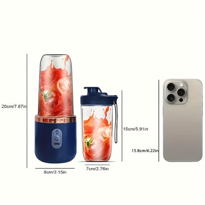 Portable Blender Family with Slim Digital Purple or White Models and Blue or Pink Double-Cup Options