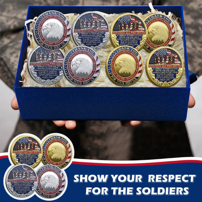 48-Piece Military-Themed Prayer Challenge Coin Set with 24 Gold-Tone and 24 Silver-Tone Coins for Adult Collectors