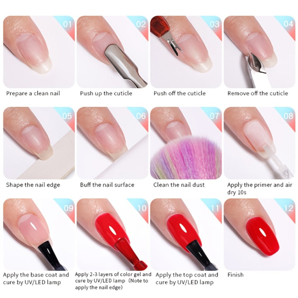 Gel Nail Polish – No UV Lamp 2-Pack Candy Color Air Dry Quick Dry Long-Lasting High Gloss Finish – Vibrant Sweet Shades for DIY Spring…