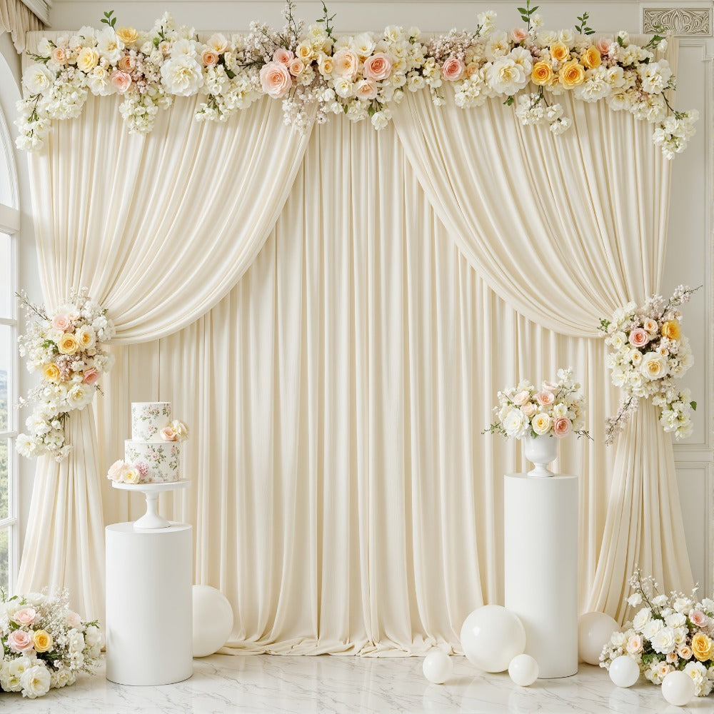 Two-Piece Photography Backdrop Curtain Set, 59 x 118 Inches per Panel, with Rod Pockets and Color Options