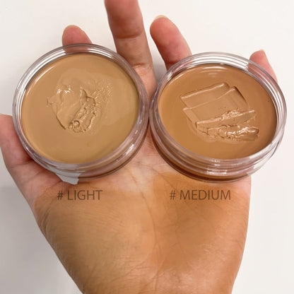 Velvet-Look Cream Foundation in 0.7 oz Round Jar with Six Shade Options from Light to Deep