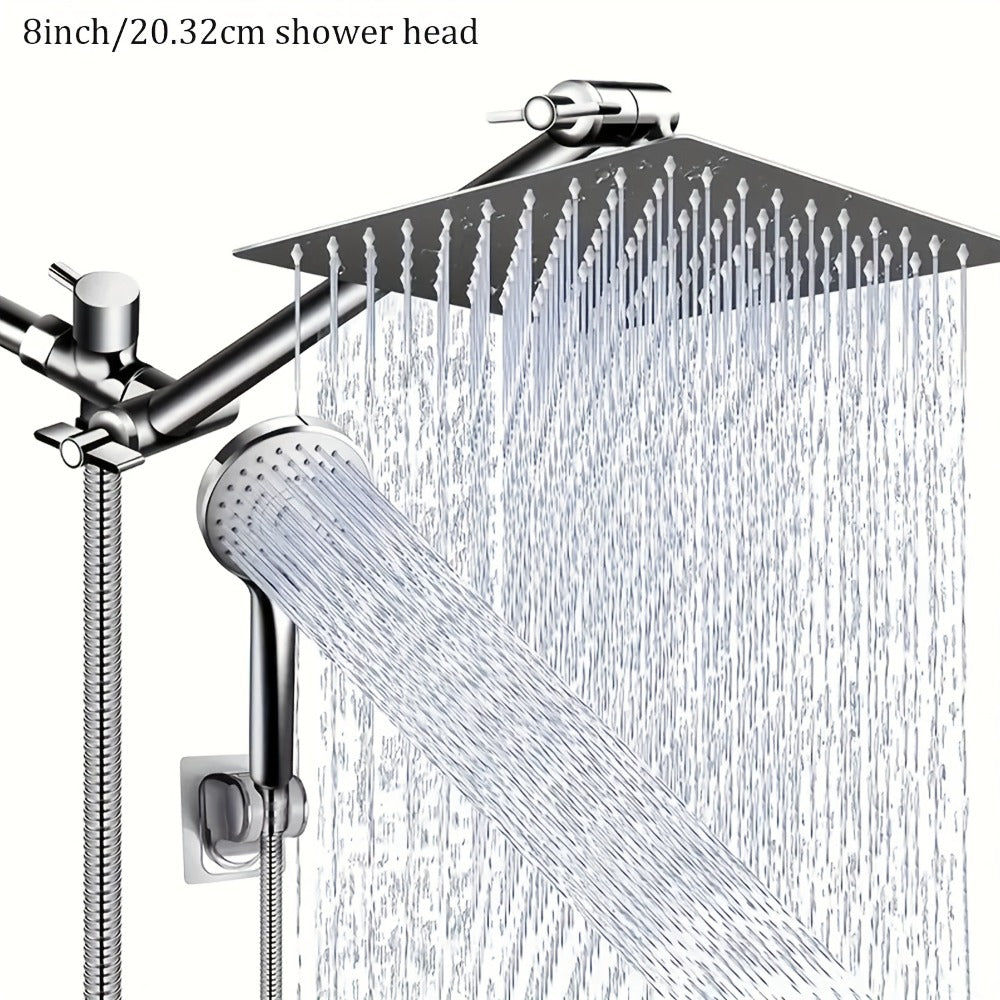 Rainfall and Handheld Shower Combo Sets with 8, 10 or 12-Inch Head Options in Chrome or Black