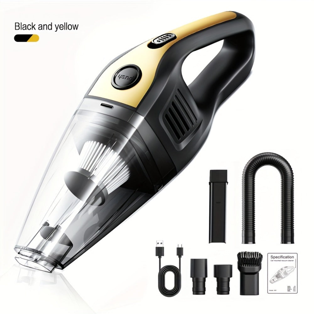 Wireless Car Vacuum Cleaner 5000PA - USB Charging, One-Click Dust Empty, 2000mAh Rechargeable, 40dB Low Noise, Portable Handheld Auto Vacuum for Cars, Home, Office & Pet Hair, 6 Colors
