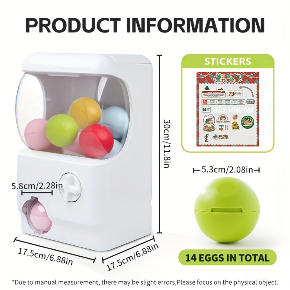 Gachapon Machine for Home – Mini Capsule Toy Vending Machine Novelty Gift for Kids Adults Couples Anniversary Birthday Party Christmas