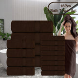 16pcs coffee bath towel set