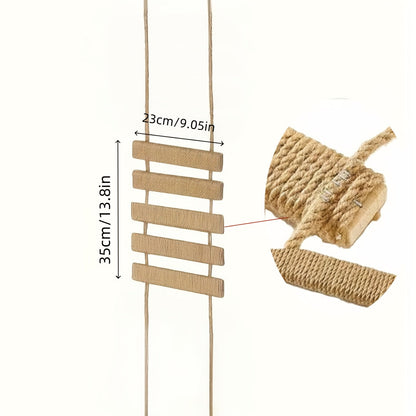 Cat Scratching Post Sisal Hemp Rope Replacement Column for Cat Tree Climbing Frame Indoor Cat Ladder, Multiple Lengths 13.78" 19.69" 39.37" Solid Wood & Hemp Rope Options, Durable Cat Scratcher Pole