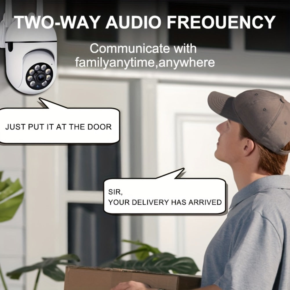 Security Camera 1080P Four-Pack with Dual-Band WiFi, 360 PTZ, Color Night Vision, Two-Way Audio and IP54