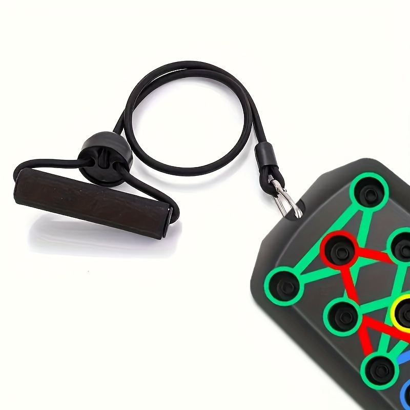 Color-Coded Push-Up Board with Resistance Bands and Pull Ropes for Multi-Position Home Training