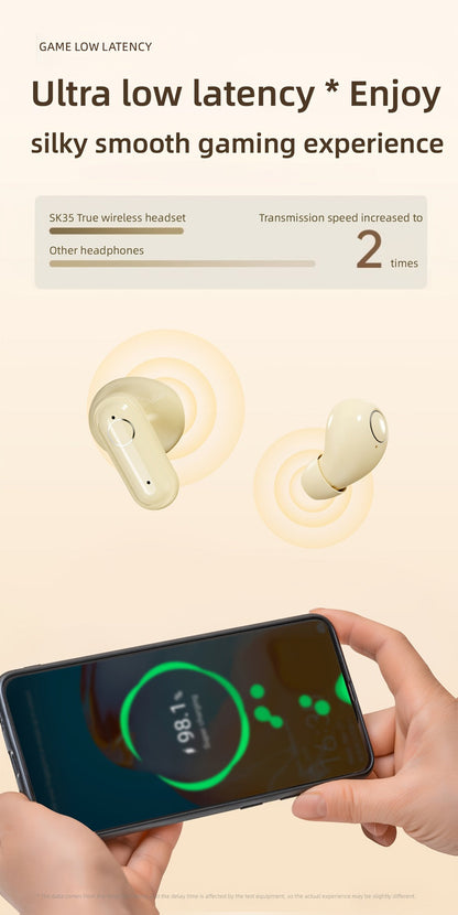 Wireless Earbuds MSHUKCOE 2-in-1 Mini Sleep Style with Noise Reduction and 6D HiFi Sound in Three Colors