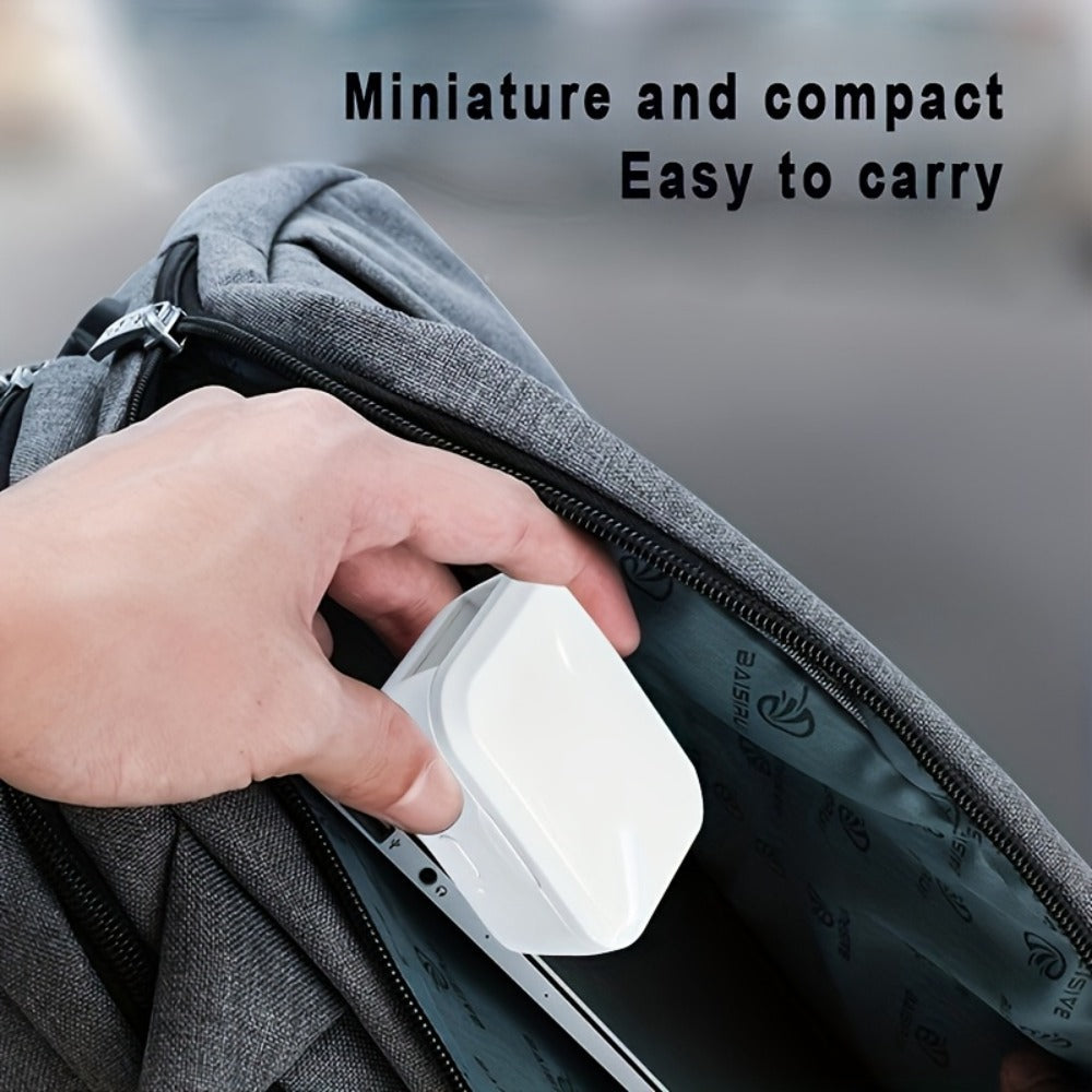 White Portable Watch Charging Case with Hinged Lid, Internal Magnetic Cradle and USB-C-Shaped Rear Port