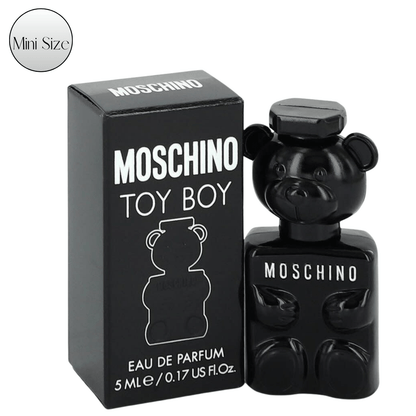 Perfume Travel Spray Moschino Toy Boy Eau de Parfum 5ml in a Compact Black Atomizer for Men