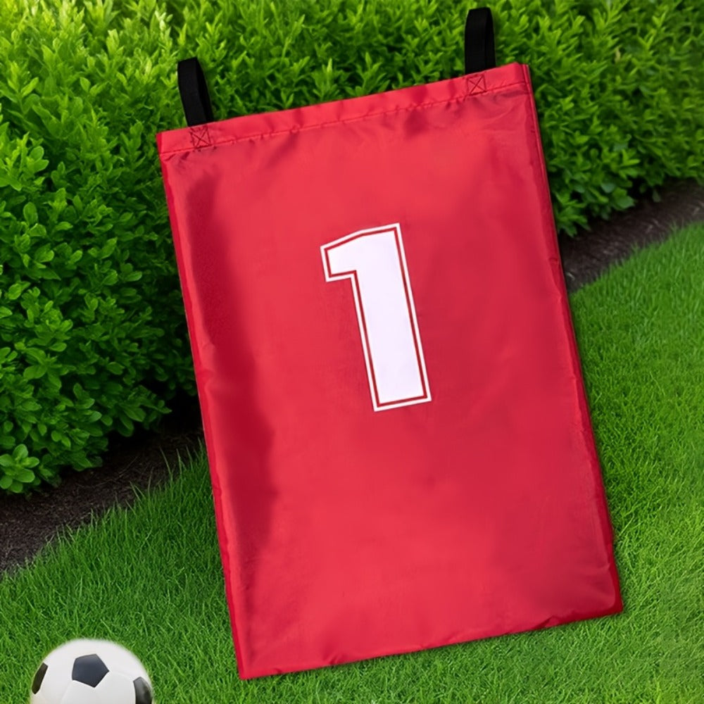 Four Numbered Sack Race Bags in Red, Blue, Yellow and Green with 65 x 46cm Pictured Size for Lawns