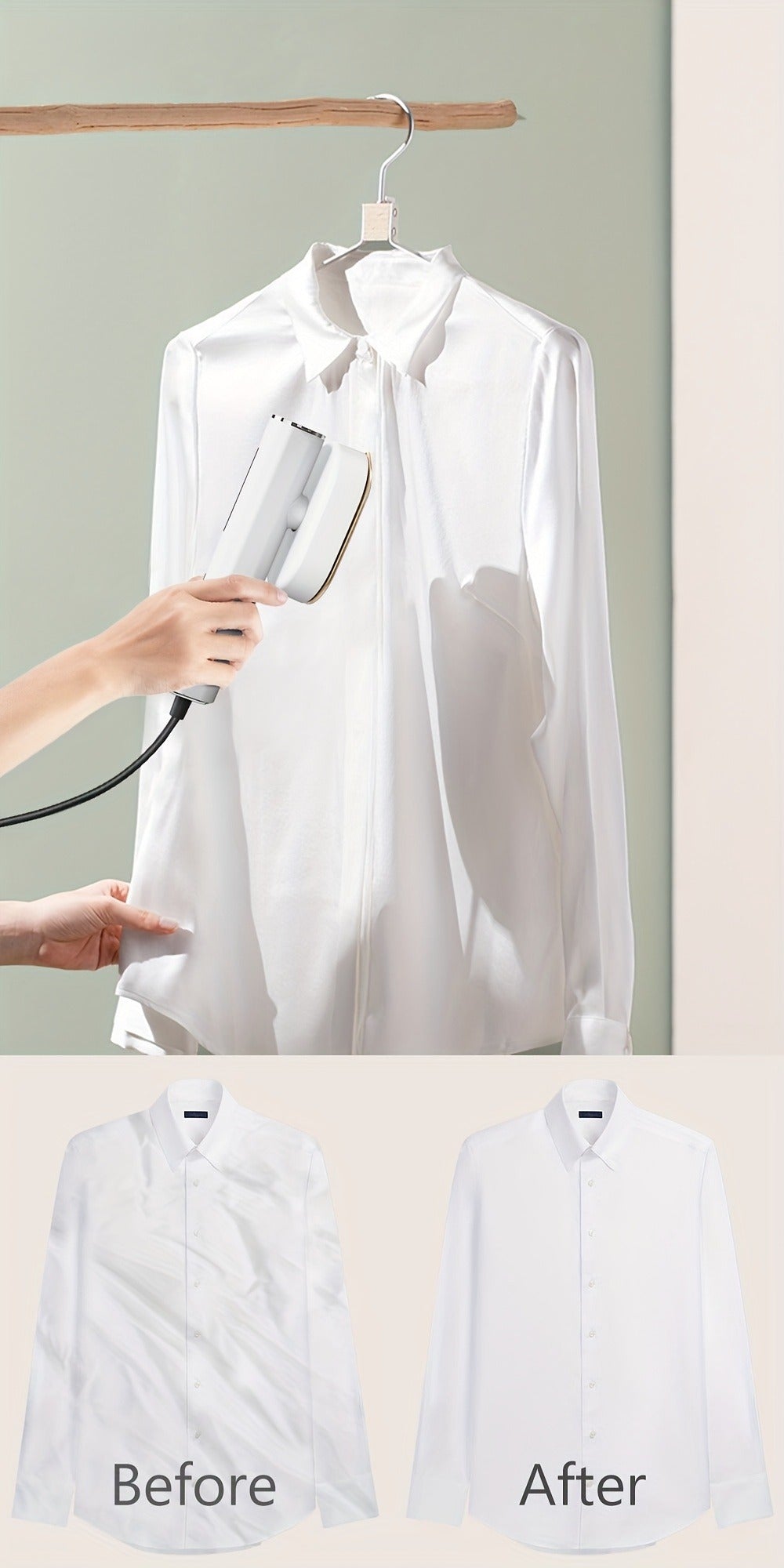 Handheld 1200W Steam Iron with 90-Degree Rotating Head in White or Aurora Purple, Plus Pictured Accessories