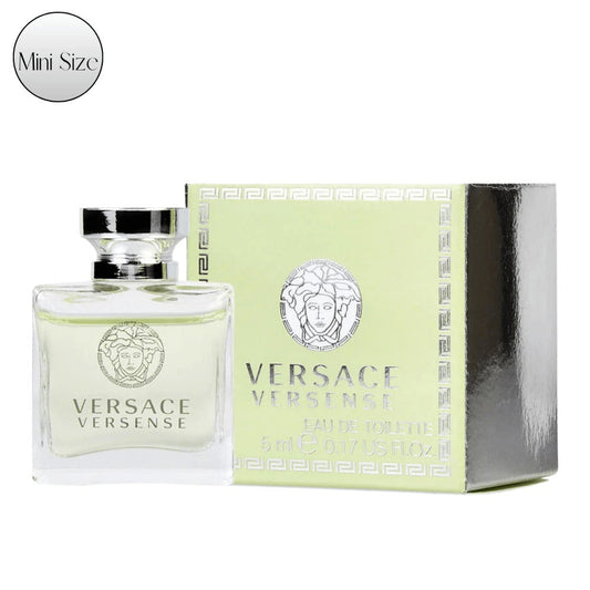 Versace Versense Eau de Toilette Mini 5ml - Travel Size EDT Spray 0.17 Fl oz | Fresh Aquatic Floral Fragrance for Women Portable Perfume Sample