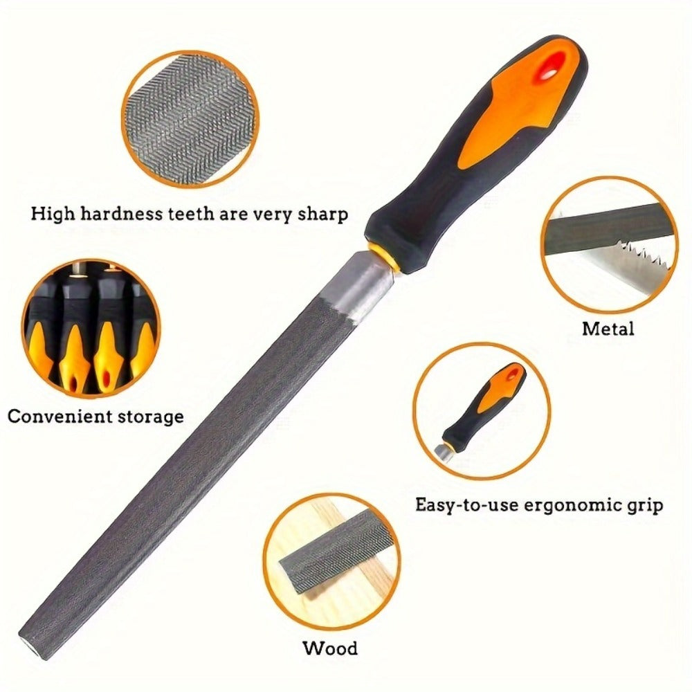 Rasp File Set Premium T12 Forged Alloy Steel - 14/16/17pcs Wood Rasp Set with Flat, Triangular, Semi-Circular & Round Rasps