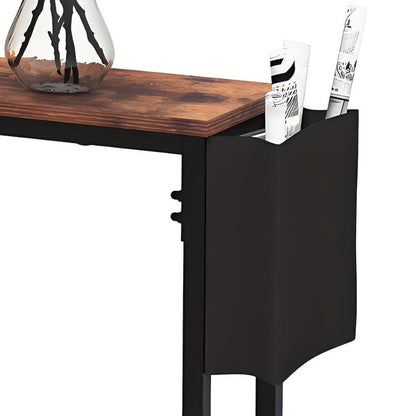 39.4-Inch Solid Wood Console Table, Hallway Accent Table for Entryway detail image - detail view 11