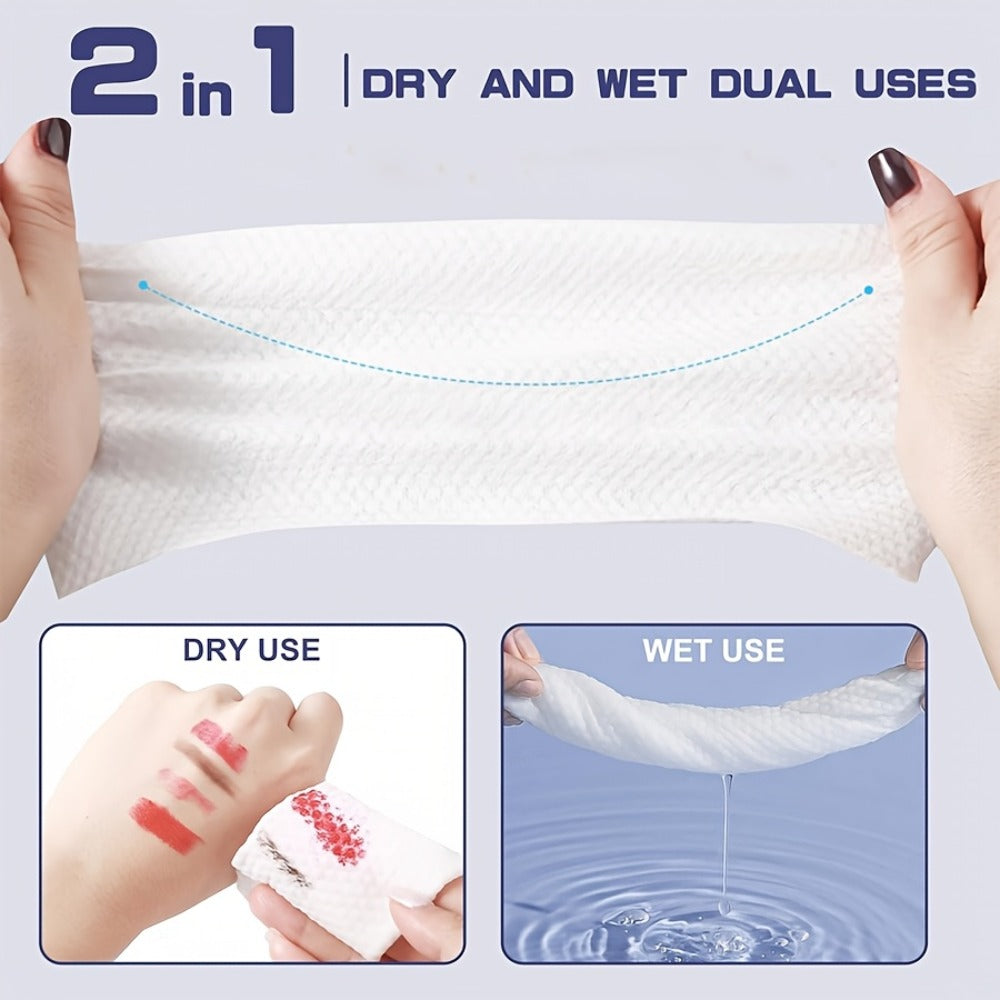 Extra Large Disposable Facial Cleansing Tissues 26×30cm – Thickened Ultra-Soft Cotton Wipes for Face Washing & Makeup Removal, Gentle for All Skin Types, 40/120/240 Pcs