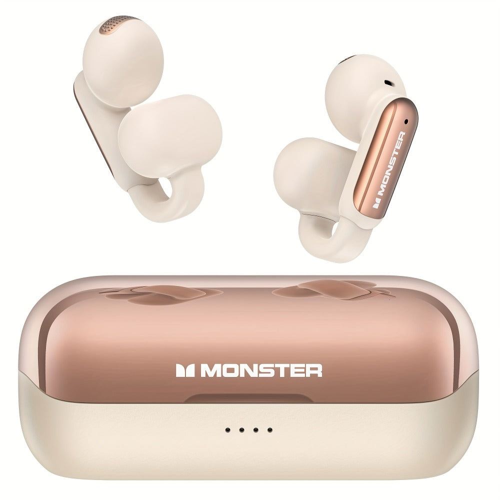 Open-Back Clip-On Wireless Earbuds Environmental Noise Cancellation Touch Control Wireless Charging Case Situational Awareness Natural Sound Bluetooth Headphones