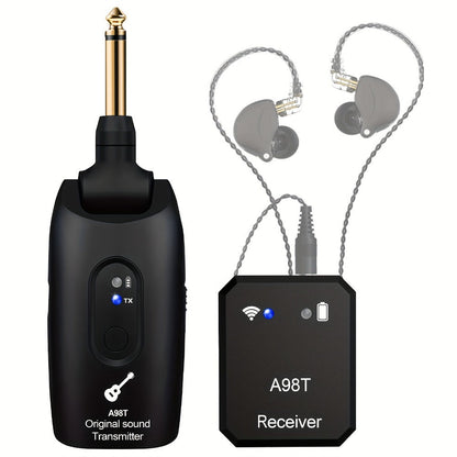 Wireless In-Ear Monitor System 2.4GHz IEM 270° Rotatable Transmitter Auto-Pairing Receiver for Studio Band Rehearsal Live Performance Instrument Monitoring