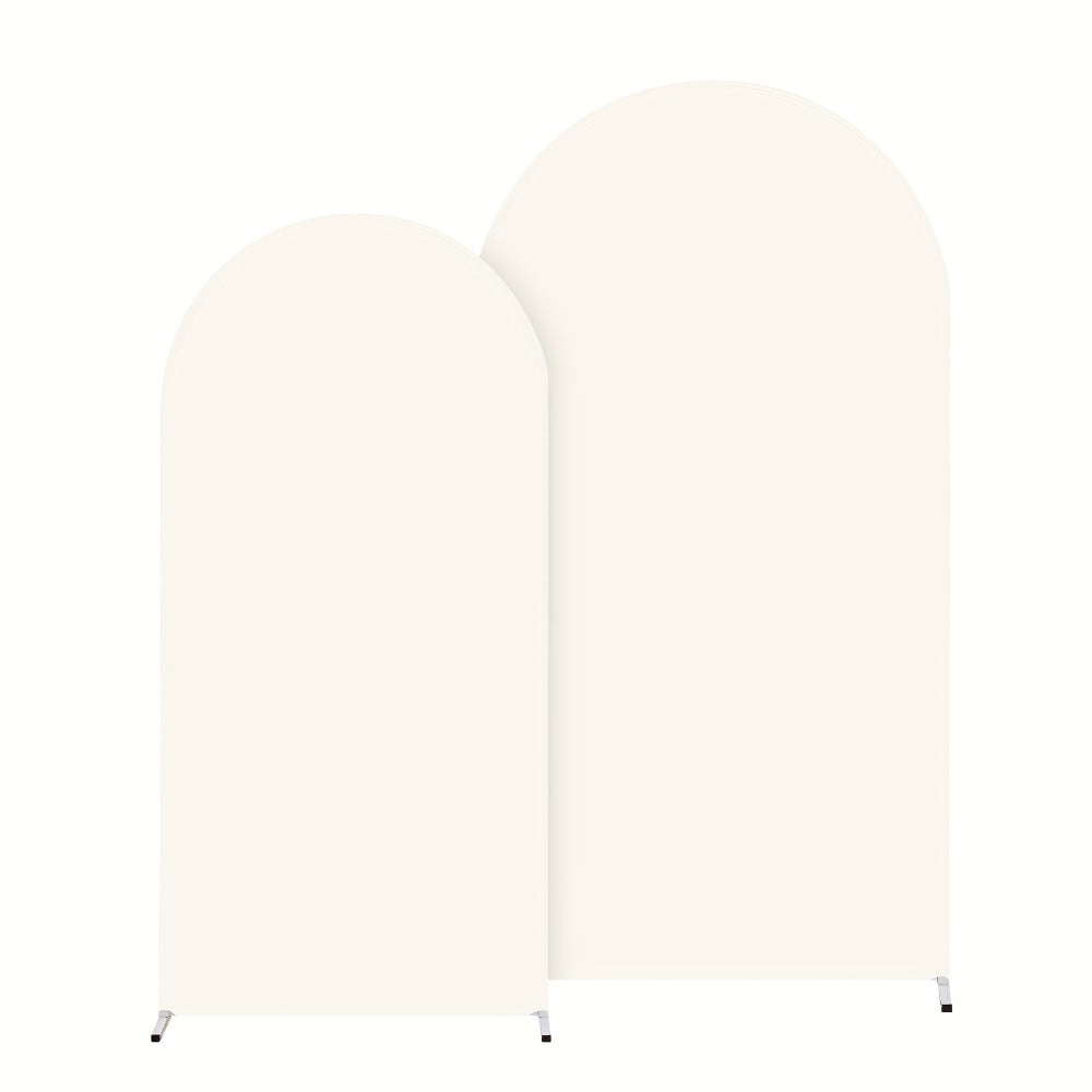 Two-Piece Fitted Arch Photography Backdrop Cover Set for 6-Foot and 6.6-Foot Compatible Frames