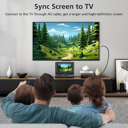 Portable DVD Player 9.5 Inch HD Swivel Screen, 270° Rotation 180° Flip, Dual Speakers, 3.5mm Earphone Jack, No Region Code, Multi-Format Playback, 5-Hour Rechargeable Battery for Car Travel Kids