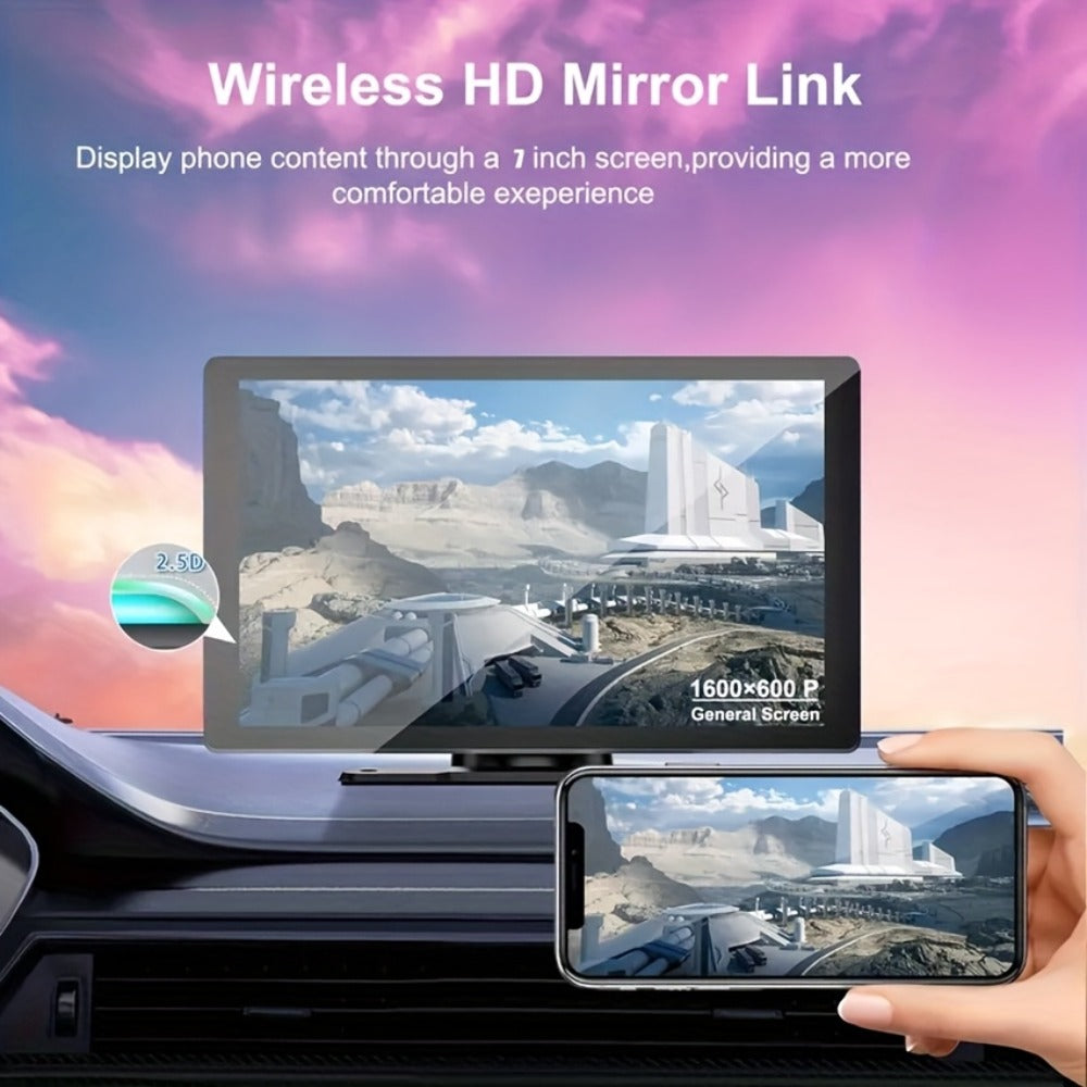 Wireless CarPlay & Android Auto Car Display - 7" & 10.62" HD Touchscreen, GPS Navigation, 1080P Reversing Camera, Dashcam, Mirror Link, FM/AUX/USB, Universal Fit for Cars RV Truck Van