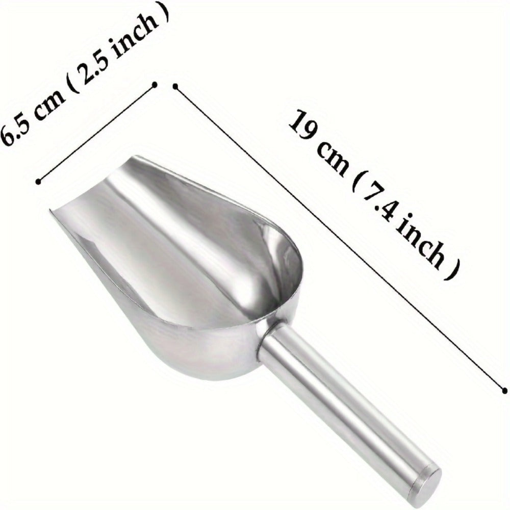 Kitchen Utensils Four-Piece Stainless Steel Scoop Set with 3oz Capacity and 19cm Length for Serving
