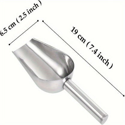 Kitchen Utensils Four-Piece Stainless Steel Scoop Set with 3oz Capacity and 19cm Length for Serving