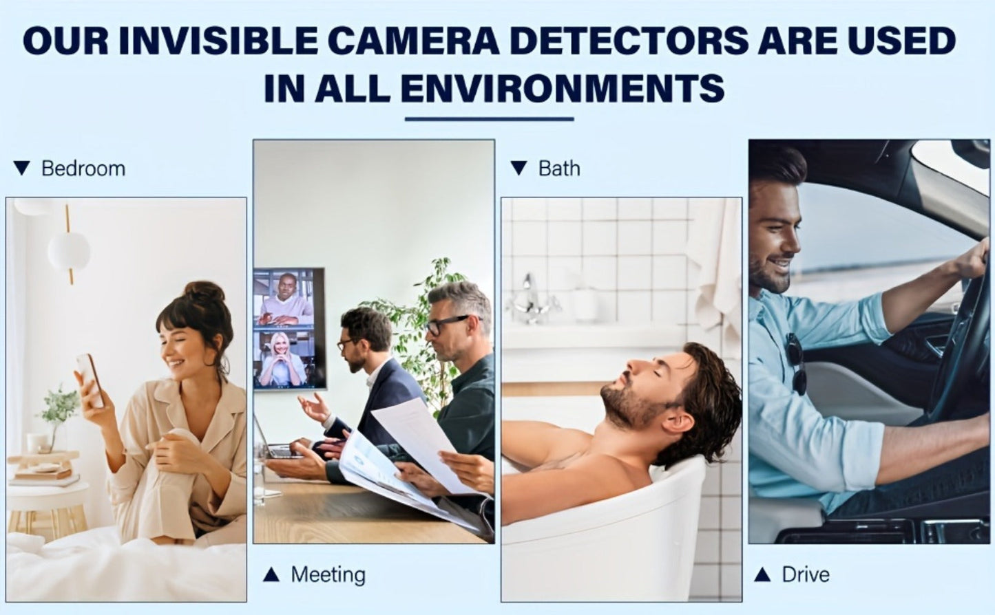 Hidden Camera Detector with OLED Screen – RF Signal & Infrared Anti-Spy Bug Detector, GPS Tracker Finder, Anti-Eavesdropping Scanner for Travel, Hotel, Airbnb, Office & Car Security