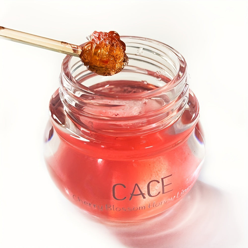 Lip Gloss Set by CACE with 6 Round Glossom Honey Lip Color Pots, Red Tones and Individual Applicators