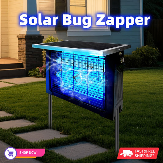 Solar Bug Zapper Outdoor Rechargeable | Patio Garden Backyard Camping