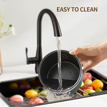 Rice Cooker 2L 4 Cups 10-in-1 Mini Multifunctional Compact Electric Rice Cooker for Rice Soup Stew Oatmeal Cake Steamed Vegetables Perfect for Small Kitchen Dorm Apartment