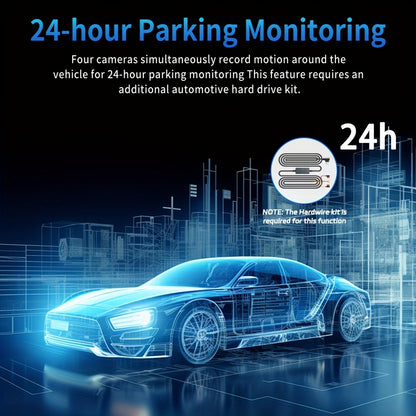 360° Dash Cam - 3/4 Channel 1080P HD Car Camera, Night Vision, WDR, G-Sensor, Loop Recording, 24/7 Parking Monitor, WiFi, Optional 32GB Card, Zero Blind Spot Coverage