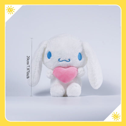 Plush Toy Heart-Holding Character Set with Five Pieces and Four Style Choices for Character Display, Room Decor and Gift Presentation