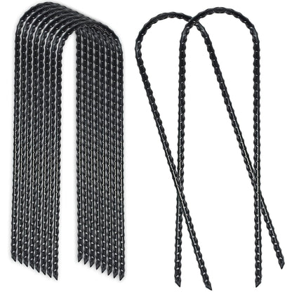 U-Shaped Trampoline Ground Anchor Stakes with 10-Inch Pictured Length and 12- or 24-Piece Checkout Options
