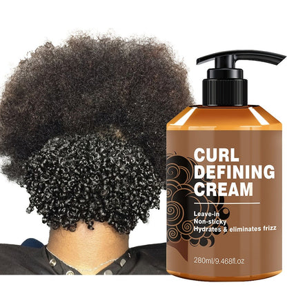 280ml Curl Defining Cream in Pump Bottle with Leave-In Styling Directions for Wavy and Curly Hair